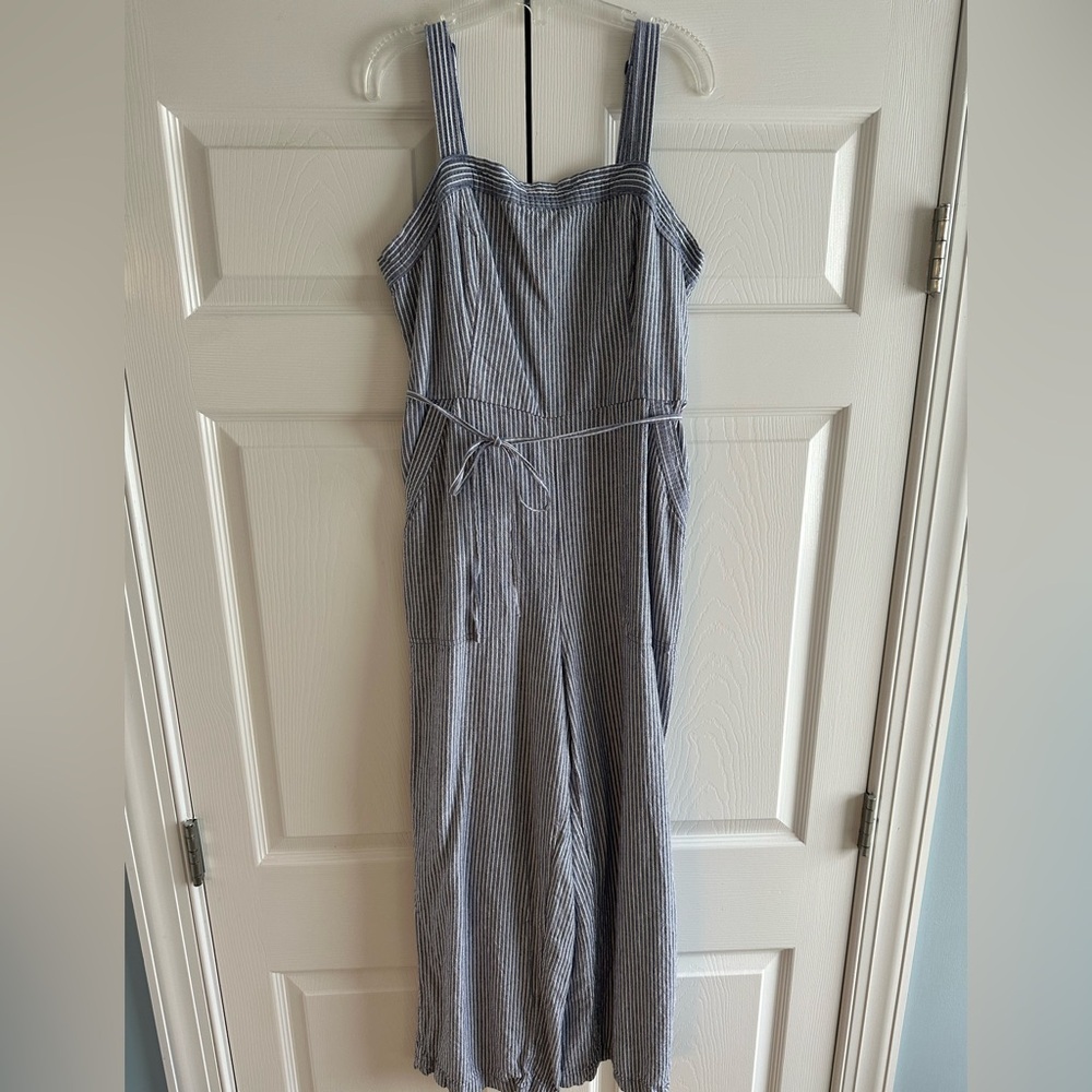 Old Navy Striped Jumpsuit with Tie Waist